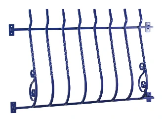 Grille galbée en fer forgé